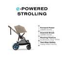 Cybex - Egazelle S Single-to-Double Stroller, Taupe Frame/Almond Beige Image 7