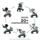 Cybex - Egazelle S Single-to-Double Stroller, Taupe Frame/Stormy Blue Image 2