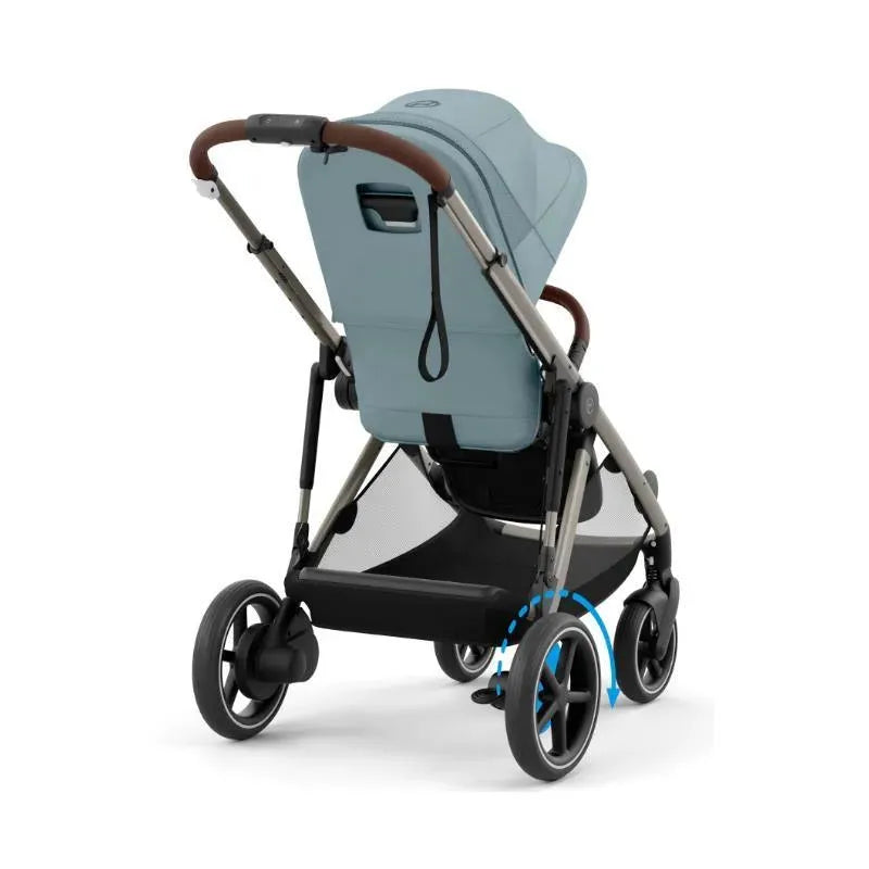 Cybex - Egazelle S Single-to-Double Stroller, Taupe Frame/Stormy Blue Image 5