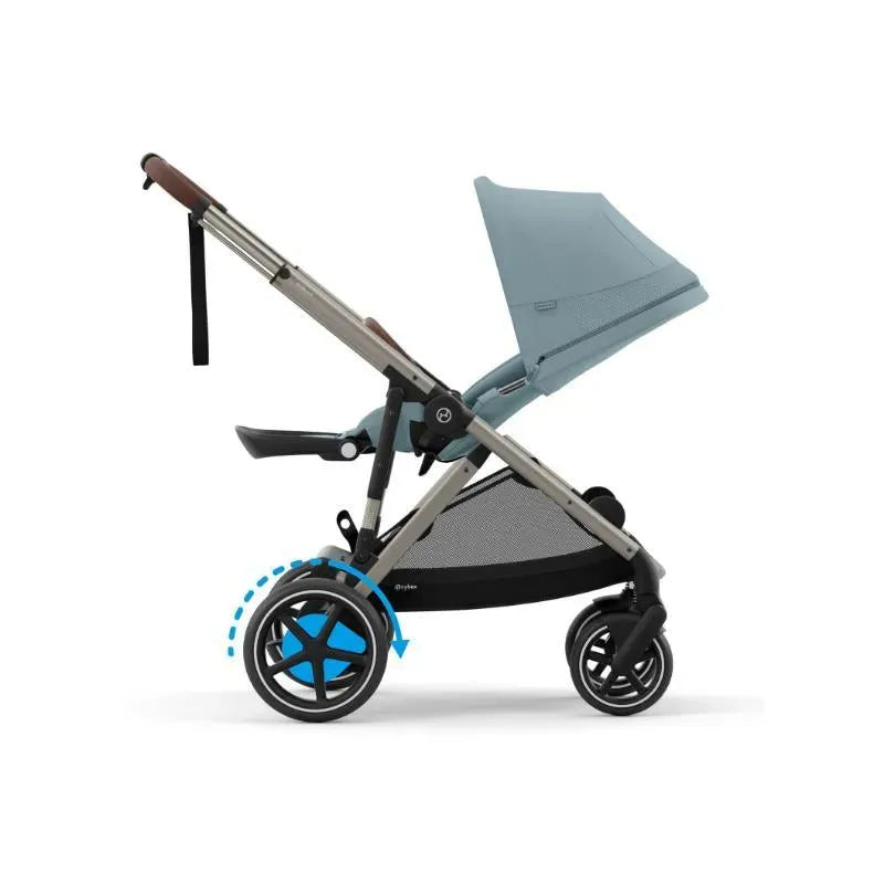 Cybex - Egazelle S Single-to-Double Stroller, Taupe Frame/Stormy Blue Image 6