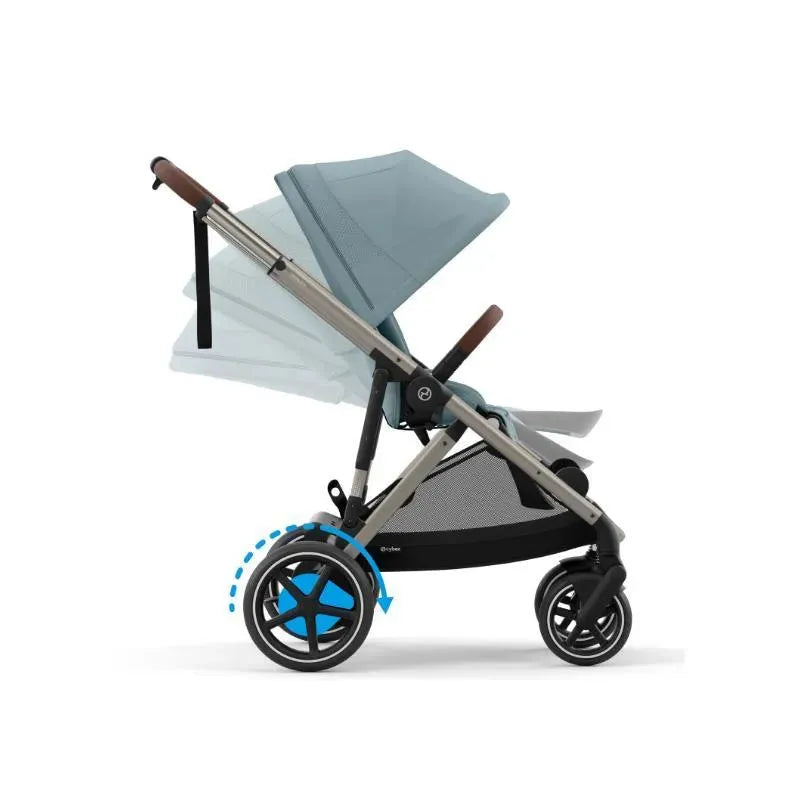 Cybex - Egazelle S Single-to-Double Stroller, Taupe Frame/Stormy Blue Image 7