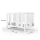 Dadada - Baby’s 3-in-1 Austin Convertible Crib, White Image 15