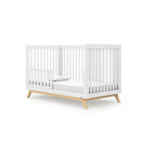 Dadada - Baby Soho 3-in-1 Convertible Crib to Toddler Bed, White/Natural Image 3