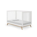 Dadada - Baby Soho 3-in-1 Convertible Crib to Toddler Bed, White/Natural Image 4