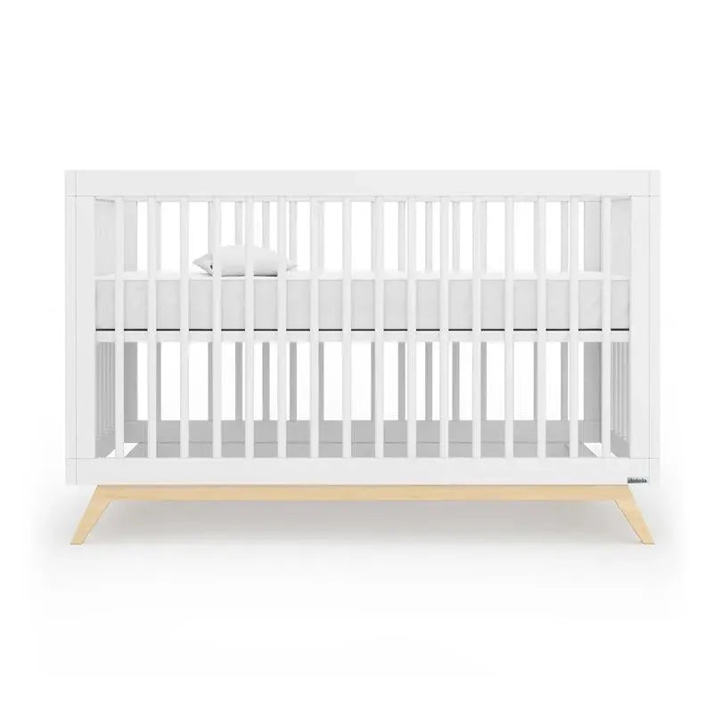 Dadada - Baby Soho 3-in-1 Convertible Crib to Toddler Bed, White/Natural Image 5