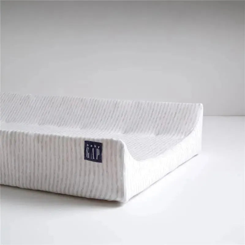 Delta Children - Gap BabyGap Contoured Changing Pad with Cooling Cover, Grey Stripe Image 3