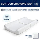 Delta Children - Gap BabyGap Contoured Changing Pad with Cooling Cover, Grey Stripe Image 7