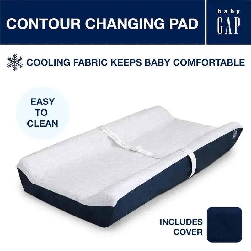 Delta Children - Gap BabyGap Contoured Changing Pad with Cooling Cover, Navy Image 3