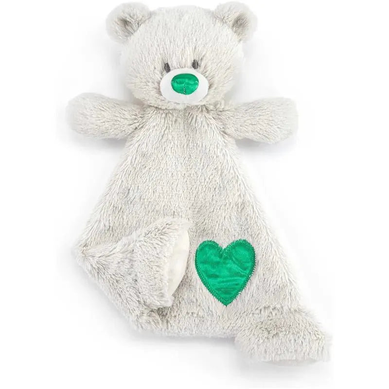 DEMDACO - Birthstone Color Emerald Green and Grey, Stuffed Animal Blankie Bear May Image 6