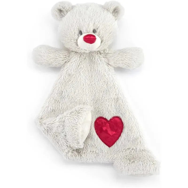 DEMDACO - Birthstone Color Garnet and Grey, Stuffed Animal Blankie Bear January Image 3