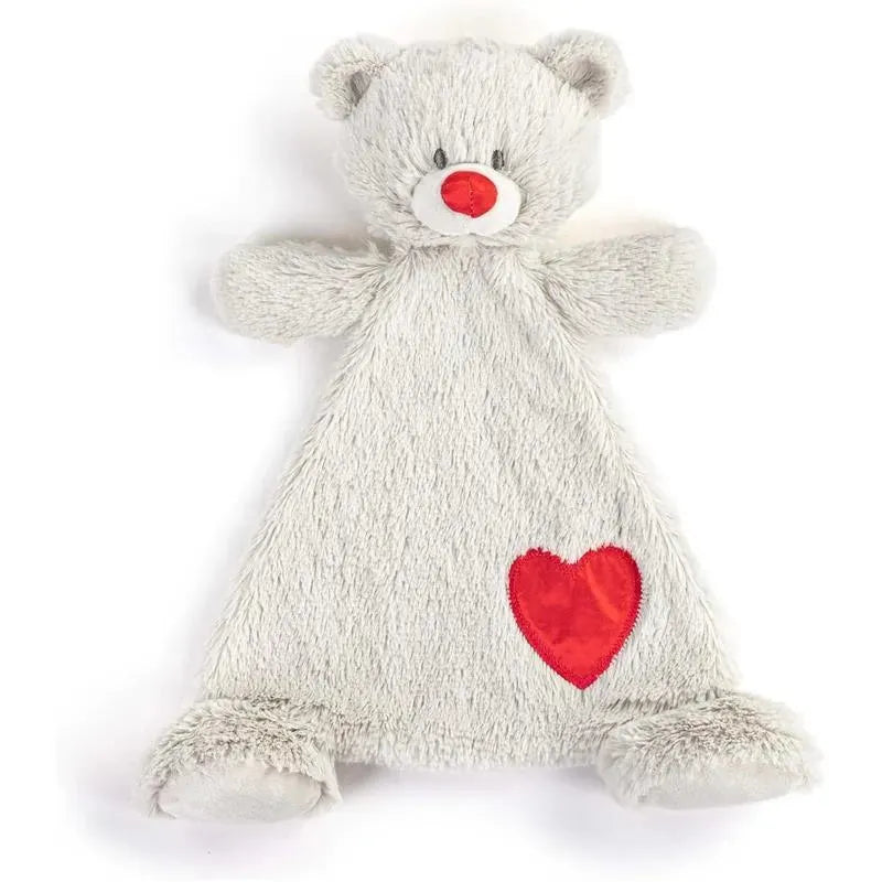 DEMDACO - Birthstone Color Ruby and Grey, Stuffed Animal Blankie Bear July Image 1