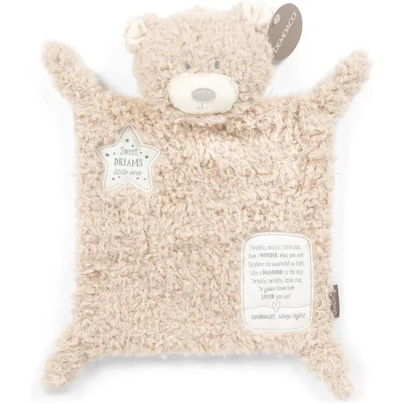 DEMDACO - Fuzzy Brown Bear Sweet Dreams Polyester Plush Blankie Image 6