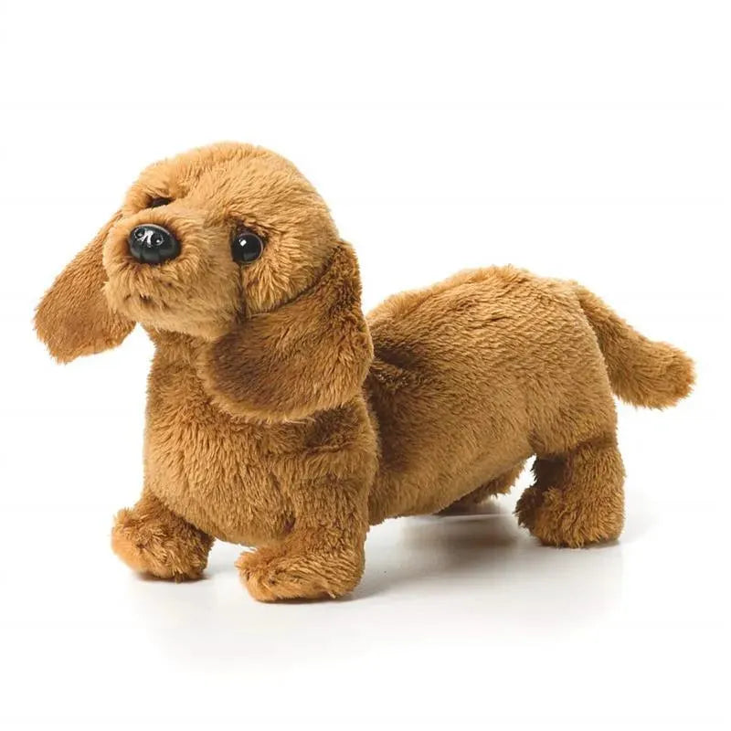 DEMDACO - Light Brown Dachshund Children's Plush Beanbag Stuffed Animal Toy Image 2