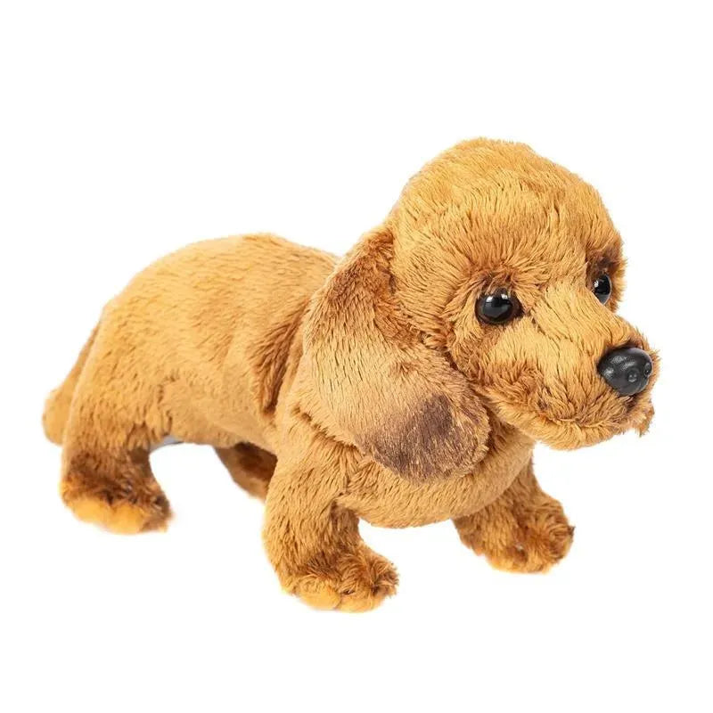 DEMDACO - Light Brown Dachshund Children's Plush Beanbag Stuffed Animal Toy Image 4