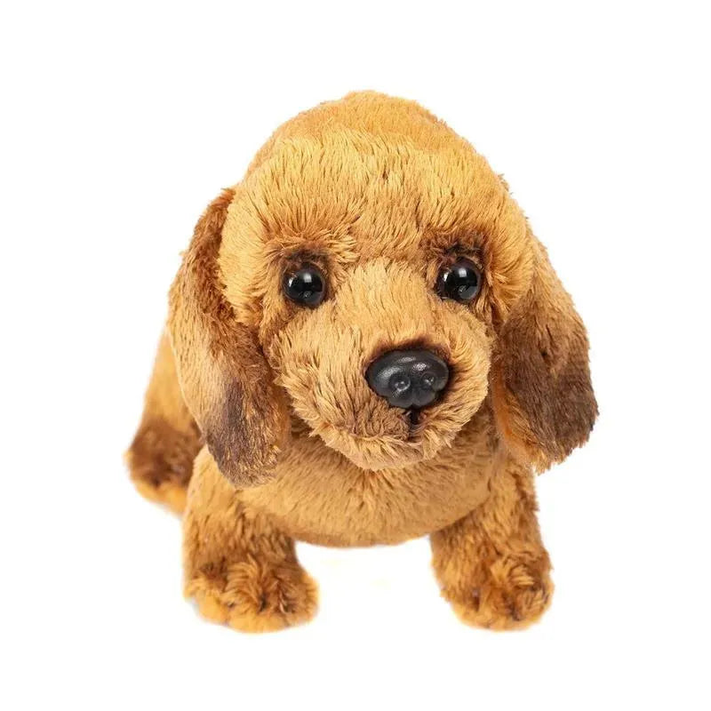 DEMDACO - Light Brown Dachshund Children's Plush Beanbag Stuffed Animal Toy Image 5