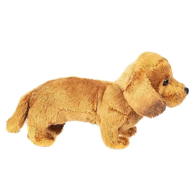 DEMDACO - Light Brown Dachshund Children's Plush Beanbag Stuffed Animal Toy Image 7