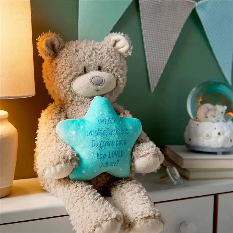 DEMDACO - Twinkle Twinkle Tan and Blue, Musical Lullaby Stuffed Plush Animal Bear Image 4