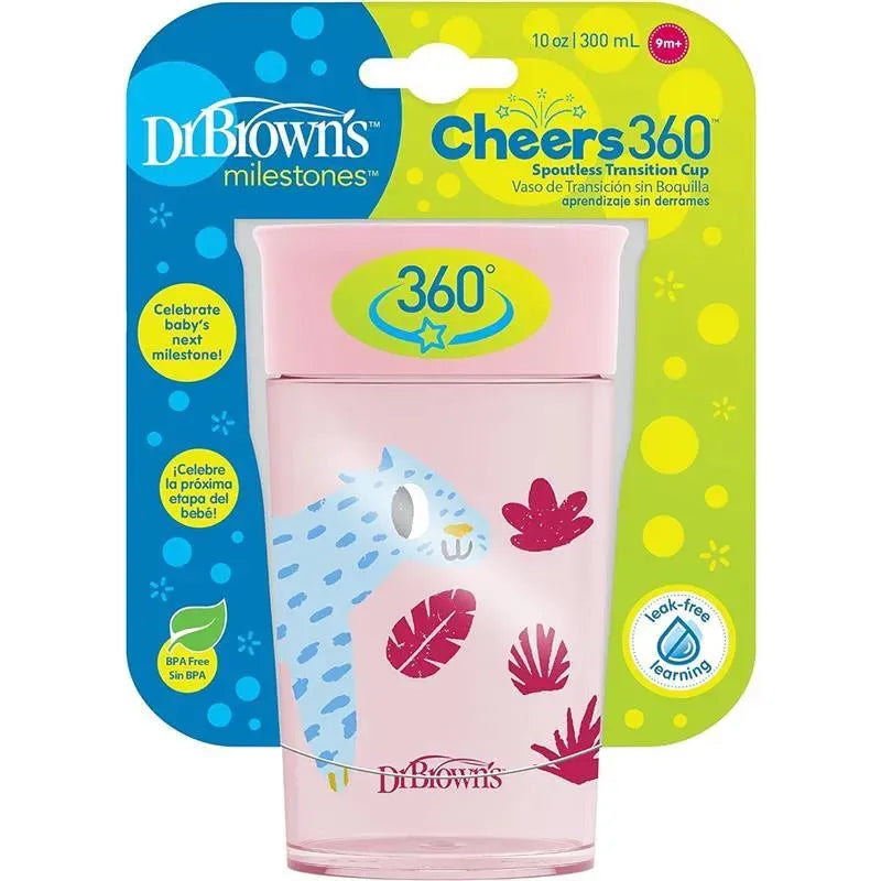 Dr Brown - Milestones Cheers 360 Transition Sippy Cup, Pink Leopard, 10 oz Image 10