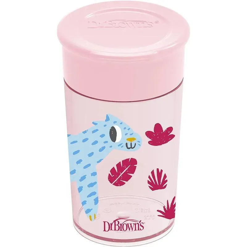 Dr Brown - Milestones Cheers 360 Transition Sippy Cup, Pink Leopard, 10 oz Image 9