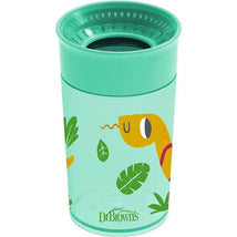 Dr Brown - Milestones Cheers 360 Transition Sippy Cup, Turquoise Snake, 10 oz Image 1