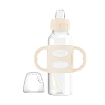 Dr Brown - Milestones Narrow Sippy Spout Bottle, Easy-Grip Handles, 8oz, Ecru, 1-Pack, 6m+ Image 1