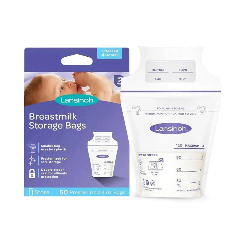 Emerson Healthcare - Lansinoh Breastmilk Storage Bags, 50 Count, 4 Ounce Image 1