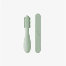 Ezpz - Baby-Led™ Toothbrush + Sensory Tongue Depressor Dual Pack, Sage Image 1