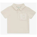 Fendi Baby - Beige Cotton Jersey Baby Polo Shirt with Chest Pocket Image 1