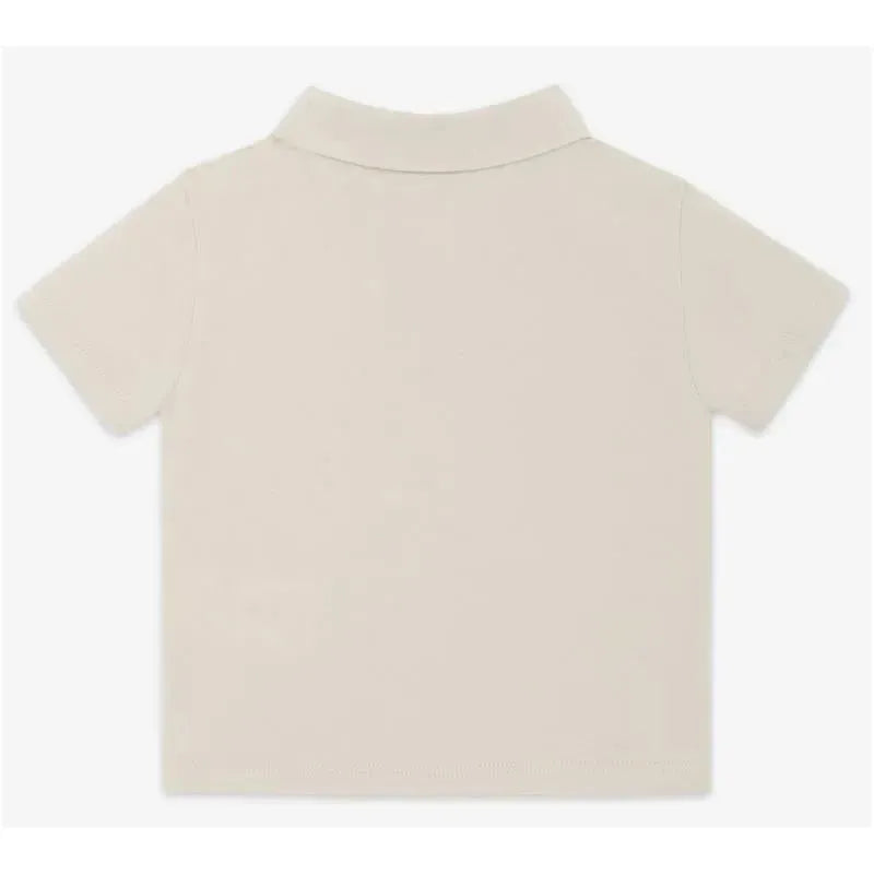 Fendi Baby - Beige Cotton Jersey Baby Polo Shirt with Chest Pocket Image 3