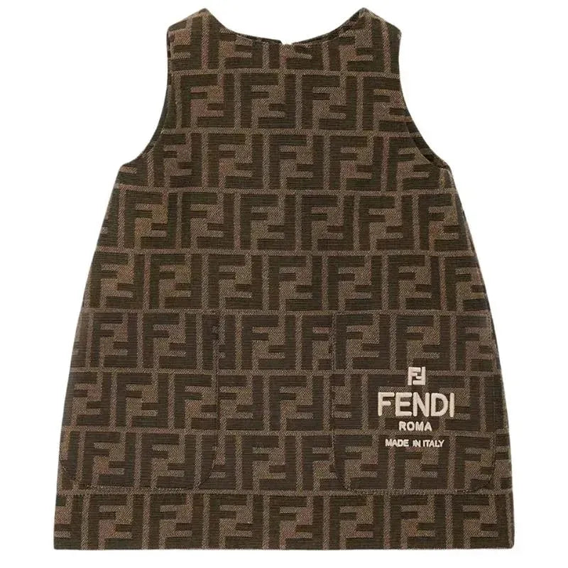 Fendi Baby - Brown Allover FF Print Dress Image 1