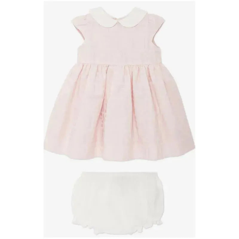 Fendi Baby - Cotton Jacquard Baby Dress, Pink Image 1