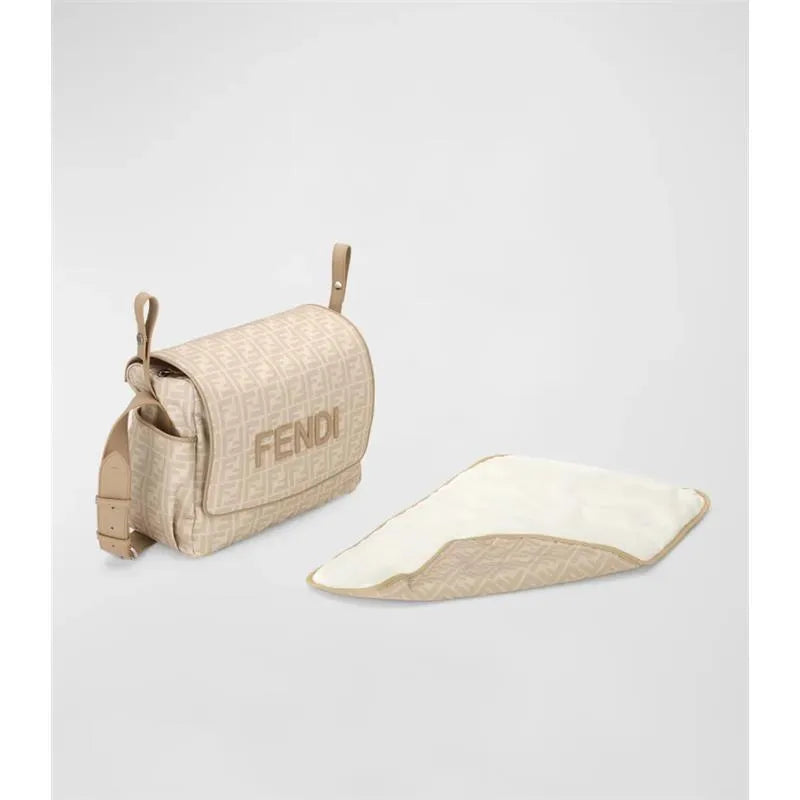 Fendi Baby Diaper Bag Ff Allover Beige