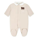 Fendi Baby - Footie Hat Bib With Bear In The Pocket Graphic, Beige Image 2