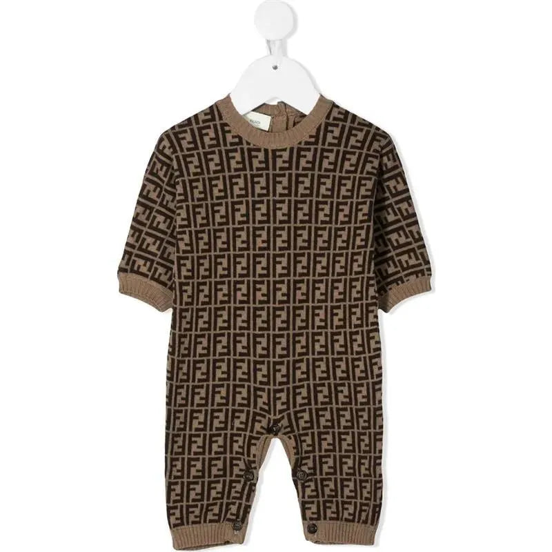 Fendi Baby - Neutral Ff Allover Romper  Image 1