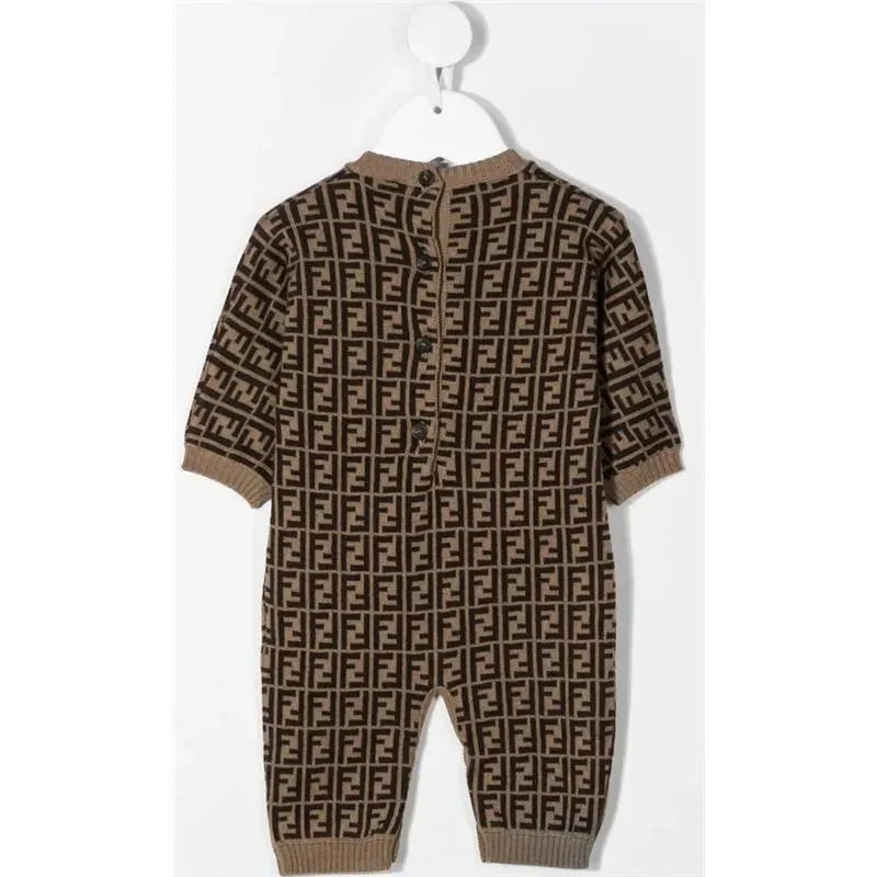 Fendi Baby - Neutral Ff Allover Romper  Image 2