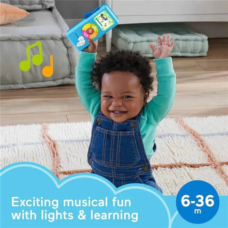 Fisher-Price - Baby Learning Toy Laugh & Learn Puppy’s Music Player with Lights, 6+ Months, Blue Image 6