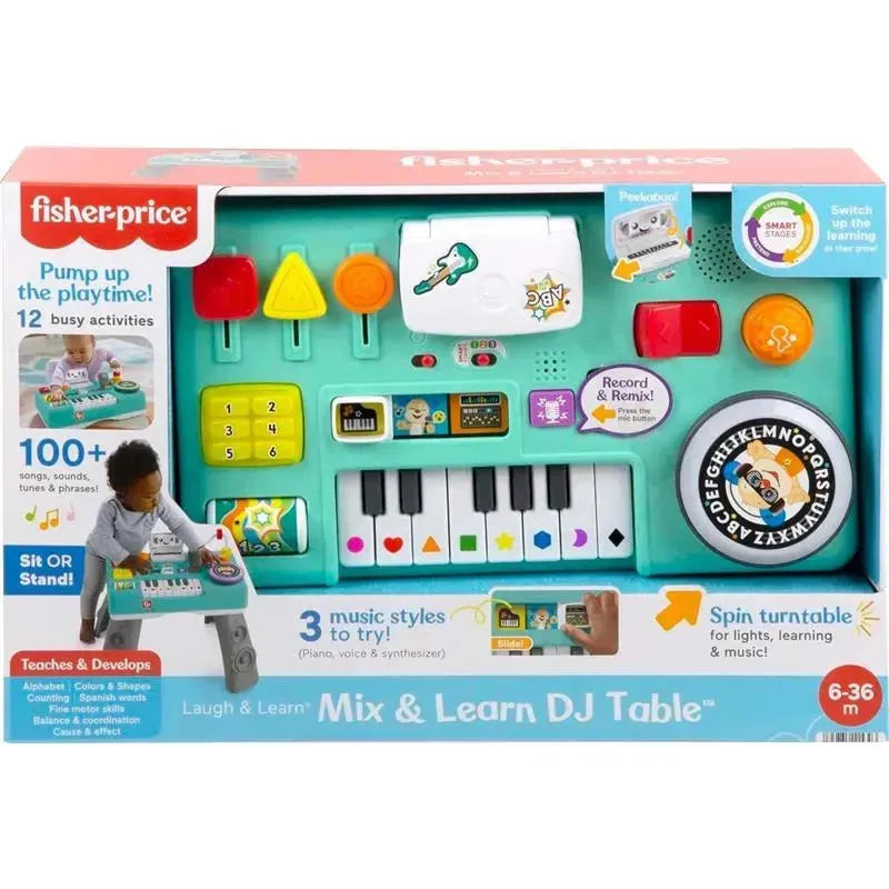 Fisher-Price - Laugh & Learn Baby & Toddler Toy Mix & Learn DJ Table, 6+ Months Image 1