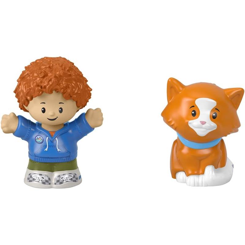 Fisher-Price - Little People, Curly Red Hair Kid And Cat Image 1