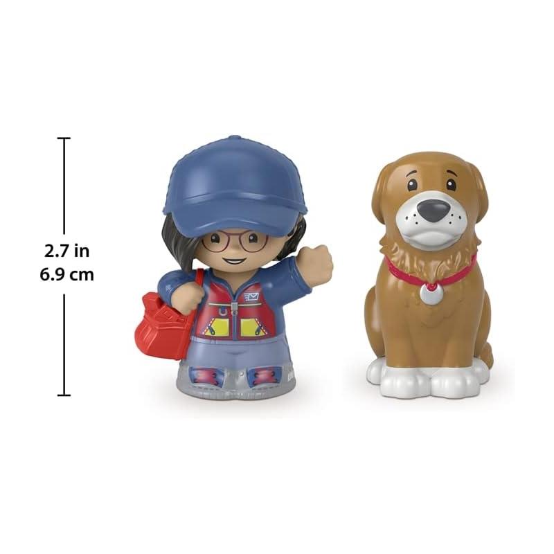 Fisher-Price - Little People, Mail Person Girl And Brown Dog Image 3