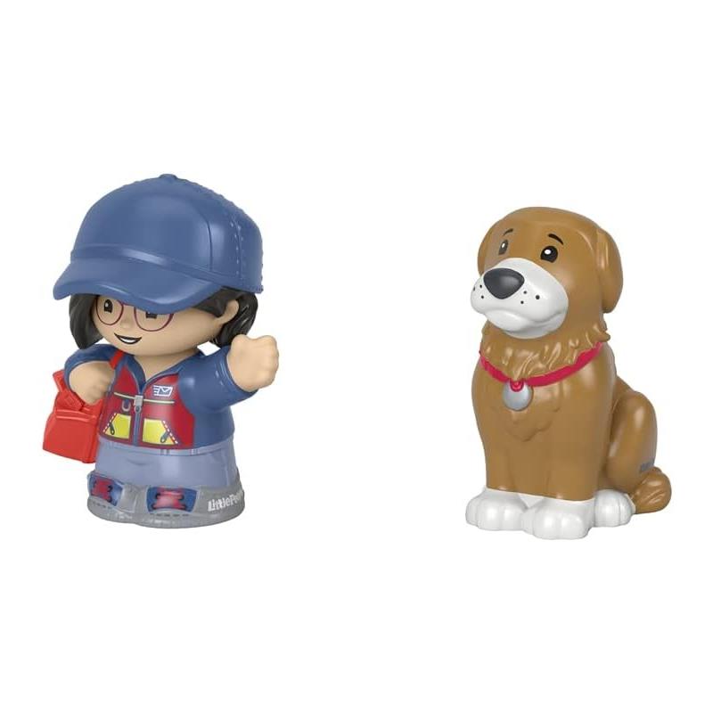 Fisher-Price - Little People, Mail Person Girl And Brown Dog Image 4