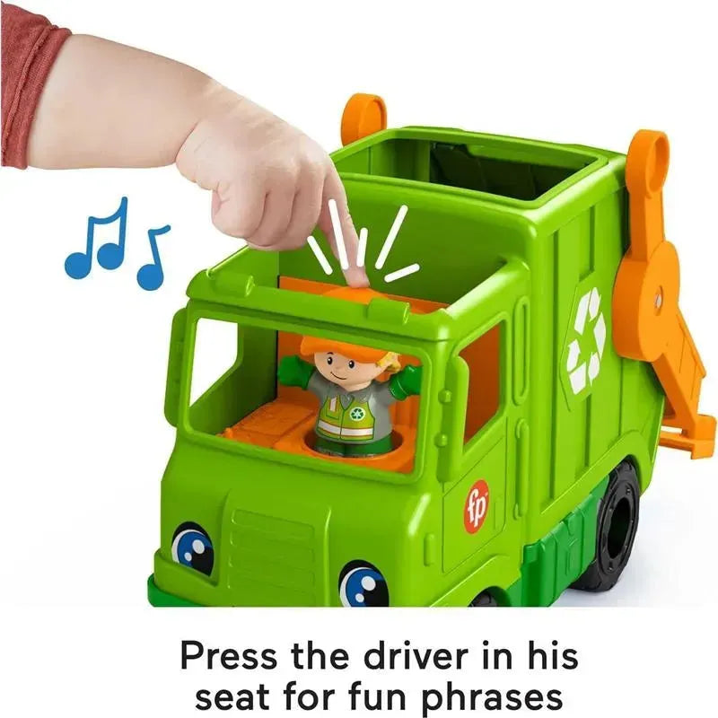 Fisher-Price - Little People Musical Toddler Toy Recycling Truck Garbage, 1+ Years Image 5