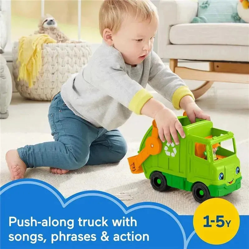 Fisher-Price - Little People Musical Toddler Toy Recycling Truck Garbage, 1+ Years Image 6