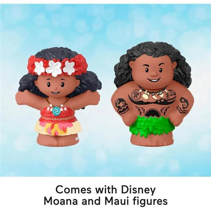 Fisher Price - Little People Toddler Toys Disney Princess Moana & Maui’s Canoe Sail Boat with 2 Figures Image 4