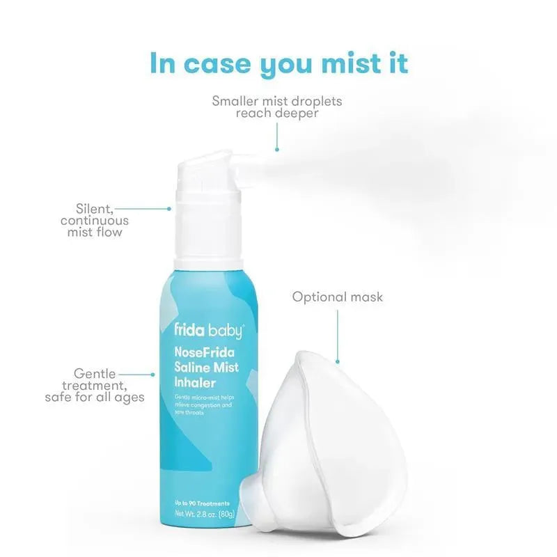 Frida Baby - NoseFrida Saline Mist Nasal Inhaler, Saline Inhaler Soothes Stuffy Nose and Sore Throat Image 3