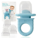 Frida Baby - Push Pop Feeder, Baby Fruit Feeder, Dishwasher Safe, 3 Count, Blue Image 1