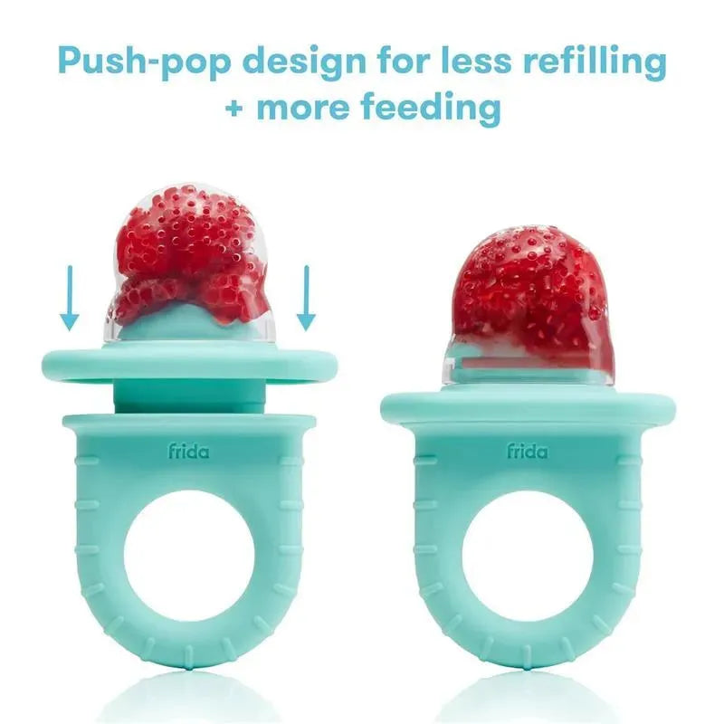 Fridababy - Push Pop Feeder, Baby Fruit Feeder, 1 Count, Teal Image 3