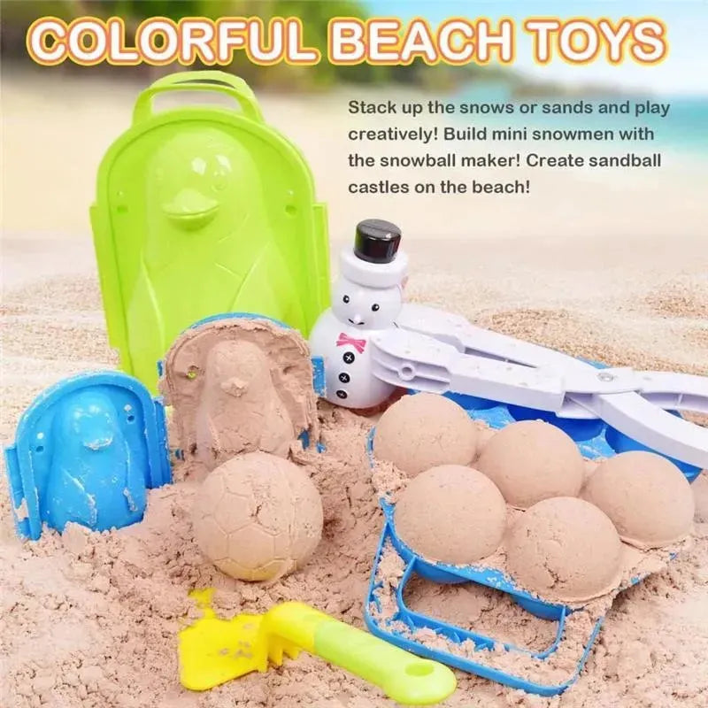 Fun Little Toys - 12 Pcs Beach Sand Toys For Kids, Snow Toys Set Image 3