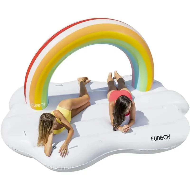 Funboy - Giant Inflatable Luxury Rainbow Cloud Island Daybed Pool Floa