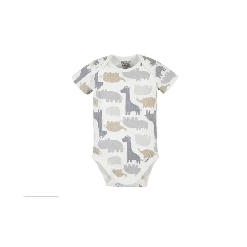 Gerber - 5Pk Short Sleeve Onesies Boy Jungle, 3/6M Image 2