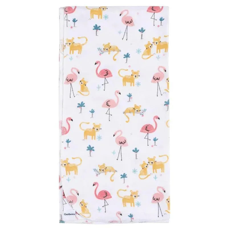 Gerber Bedding - 4Pk Flannels, Flamingo Image 2